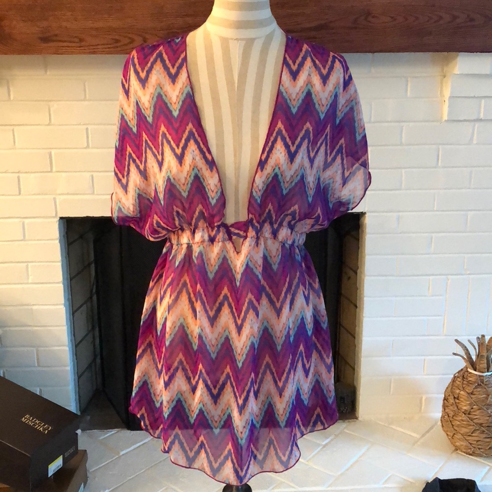 Chevron swim cover up